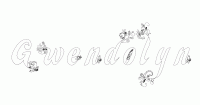 Dessin a colorier du prenom Gwendolyn