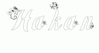 Dessin a colorier du prenom Hakan