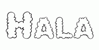 Dessin a colorier du prenom Hala