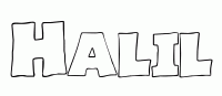 Dessin a colorier du prenom Halil