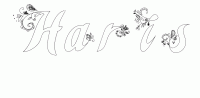 Dessin a colorier du prenom Haris