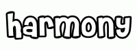 Dessin a colorier du prenom Harmony