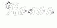 Dessin a colorier du prenom Hasan
