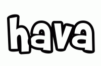 Dessin a colorier du prenom Hava