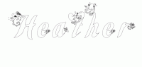 Dessin a colorier du prenom Heather