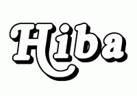 Dessin a colorier du prenom Hiba