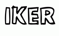 Dessin a colorier du prenom Iker