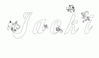 Dessin a colorier du prenom Jacki