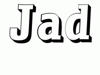 Dessin a colorier du prenom Jad