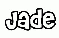 Dessin a colorier du prenom Jade