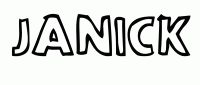 Dessin a colorier du prenom Janick