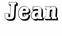Dessin a colorier du prenom Jean