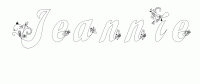 Dessin a colorier du prenom Jeannie