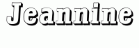 Dessin a colorier du prenom Jeannine