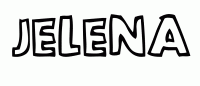 Dessin a colorier du prenom Jelena