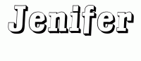Dessin a colorier du prenom Jenifer
