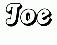 Dessin a colorier du prenom Joe