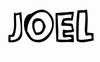 Dessin a colorier du prenom Joel