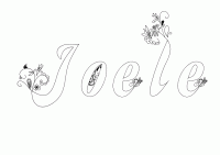 Dessin a colorier du prenom Joele
