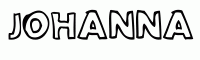 Dessin a colorier du prenom Johanna