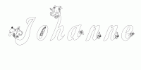Dessin a colorier du prenom Johanne