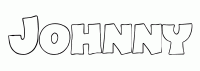 Dessin a colorier du prenom Johnny