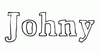 Dessin a colorier du prenom Johny