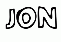 Dessin a colorier du prenom Jon
