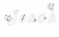 Dessin a colorier du prenom Jonah