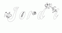 Dessin a colorier du prenom Jordi