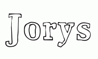Dessin a colorier du prenom Jorys