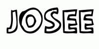 Dessin a colorier du prenom Josee