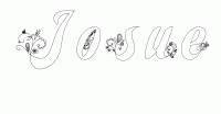 Dessin a colorier du prenom Josue