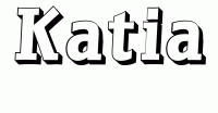 Dessin a colorier du prenom Katia