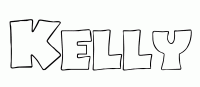 Dessin a colorier du prenom Kelly