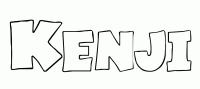 Dessin a colorier du prenom Kenji