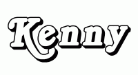 Dessin a colorier du prenom Kenny
