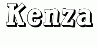 Dessin a colorier du prenom Kenza