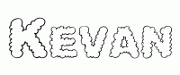 Dessin a colorier du prenom Kevan