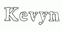 Dessin a colorier du prenom Kevyn
