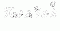 Dessin a colorier du prenom Keziah