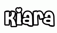 Dessin a colorier du prenom Kiara