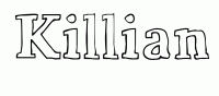 Dessin a colorier du prenom Killian