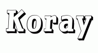 Dessin a colorier du prenom Koray