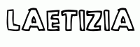 Dessin a colorier du prenom Laetizia