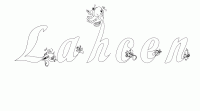 Dessin a colorier du prenom Lahcen