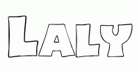 Dessin a colorier du prenom Laly