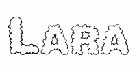 Dessin a colorier du prenom Lara