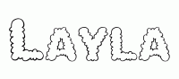 Dessin a colorier du prenom Layla
