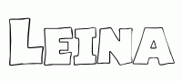 Dessin a colorier du prenom Leina